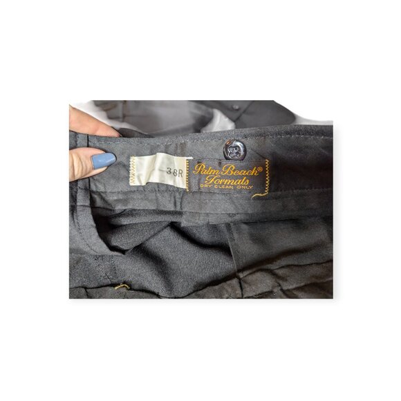 Vintage Hampshire by Palm Beach Formals Black Men's 4 Piece Tuxedo Set Size 43R - Picture 6 of 16